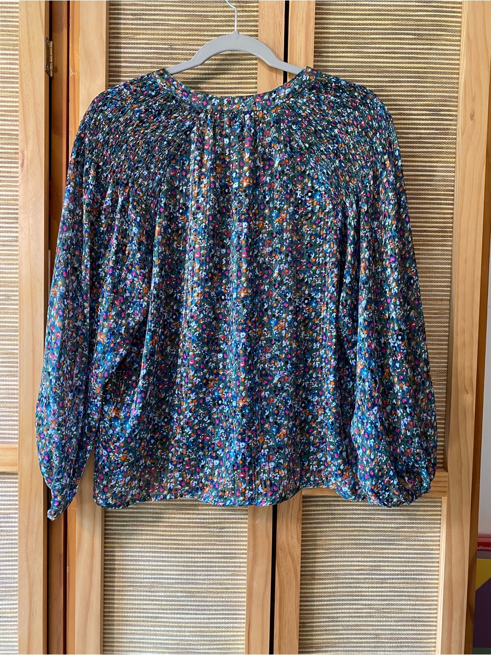 Zac & Rachel Semi-sheer Colorful Blouse Sz S - Picture 7 of 10